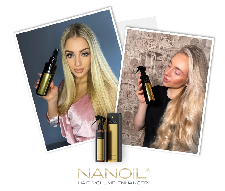 nanoil spray para cabello de apariencia voluminosa